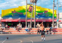 Ronaldinho Mural, Basketball Courts, Venice Beach, June, 23, 2024